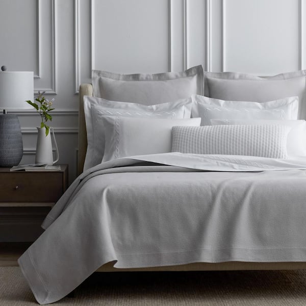 The Company Store Legends Hotel Asher Light Gray King Cotton Matelasse  Coverlet 50815Q-K-LT-GRAY - The Home Depot