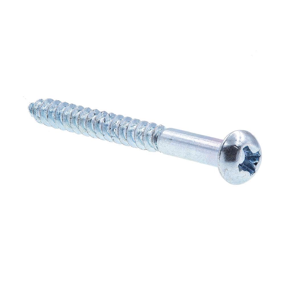 PrimeLine 6 x 11/2 in. Zinc Plated Steel Phillips Drive Round Head Wood Screws (50Pack