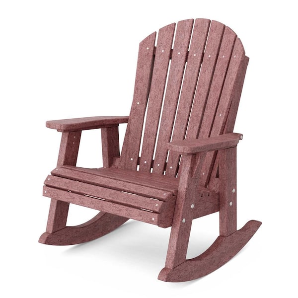 Wildridge Heritage Cherrywood Plastic Adirondack Outdoor Rocking Chair