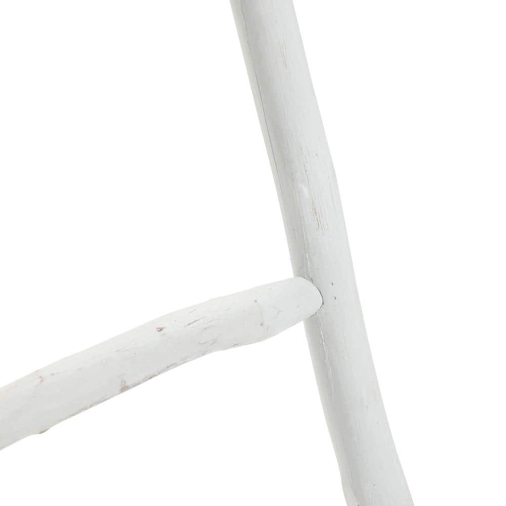 White Solid Wood 5-Rung Blanket Ladder