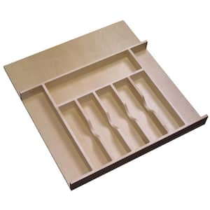 Rubbermaid No Slip White Drawer Organizer 2 in. x 12 in. x 15 in. with  Large Cutlery Tray 1994531 - The Home Depot