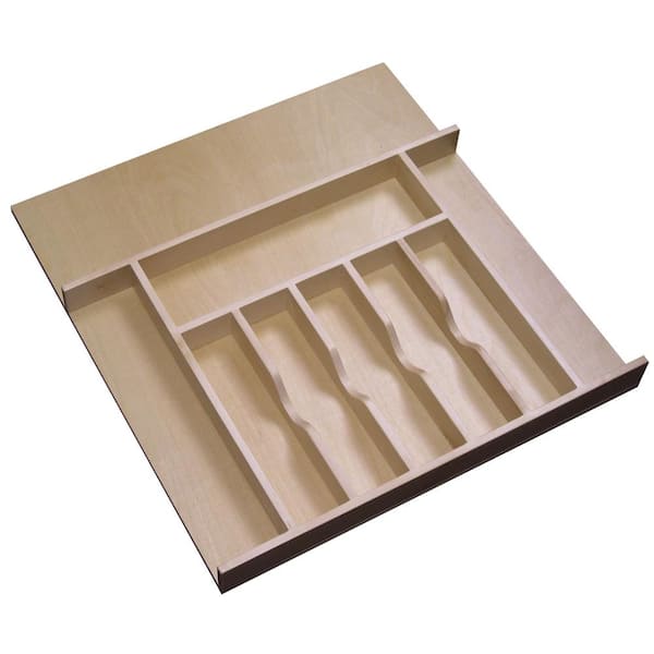 Rev-A-Shelf 2.38 in. H x 20.62 in. W x 22 in. D Large Cabinet Drawer Wood Cutlery Tray Insert
