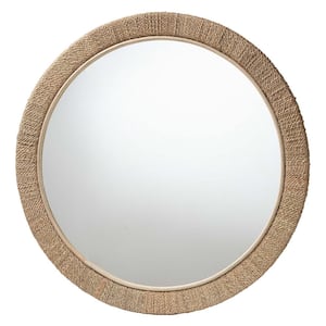 Geralyn 34.3 in. W x 34.3 in. H Round Natural Seagrass Mirror