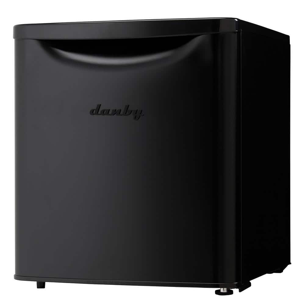 Danby 1.7 cu. ft. Black Compact Refrigerator with Glass Shelves