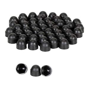 3/8 in. Dia Black Plastic Caps for Bollards