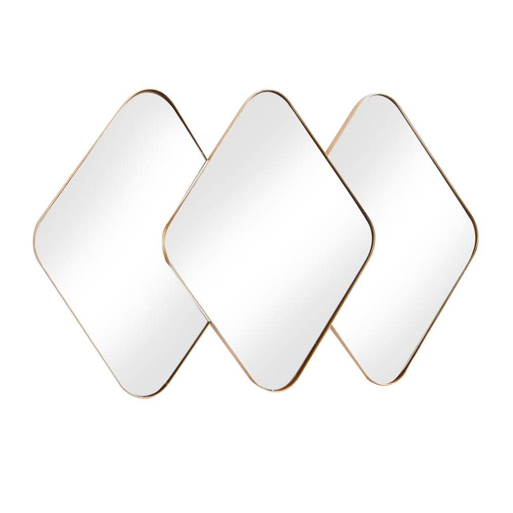 Full Length Oval Gold Wood Decorative Mirror