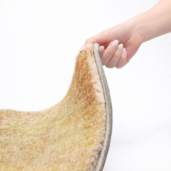Dream Shag Premium Machine Washable Abstract ADS552 Blush 8 ft. x 8 ft. Round Rug