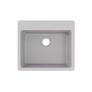 Quartz Classic  25in. Drop-in 1 Bowl  Greystone Granite/Quartz Composite Sink Only and No Accessories