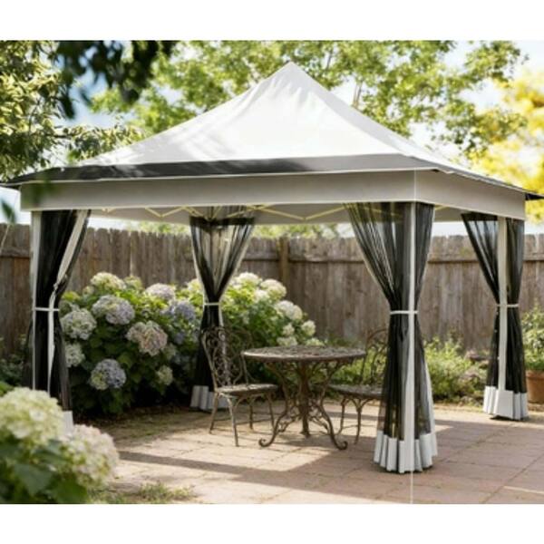 フジタ　conpy 11.7 ft. x 11.7 ft. Light Gray Outdoor Pop-Up Canopy Canopy Tent
