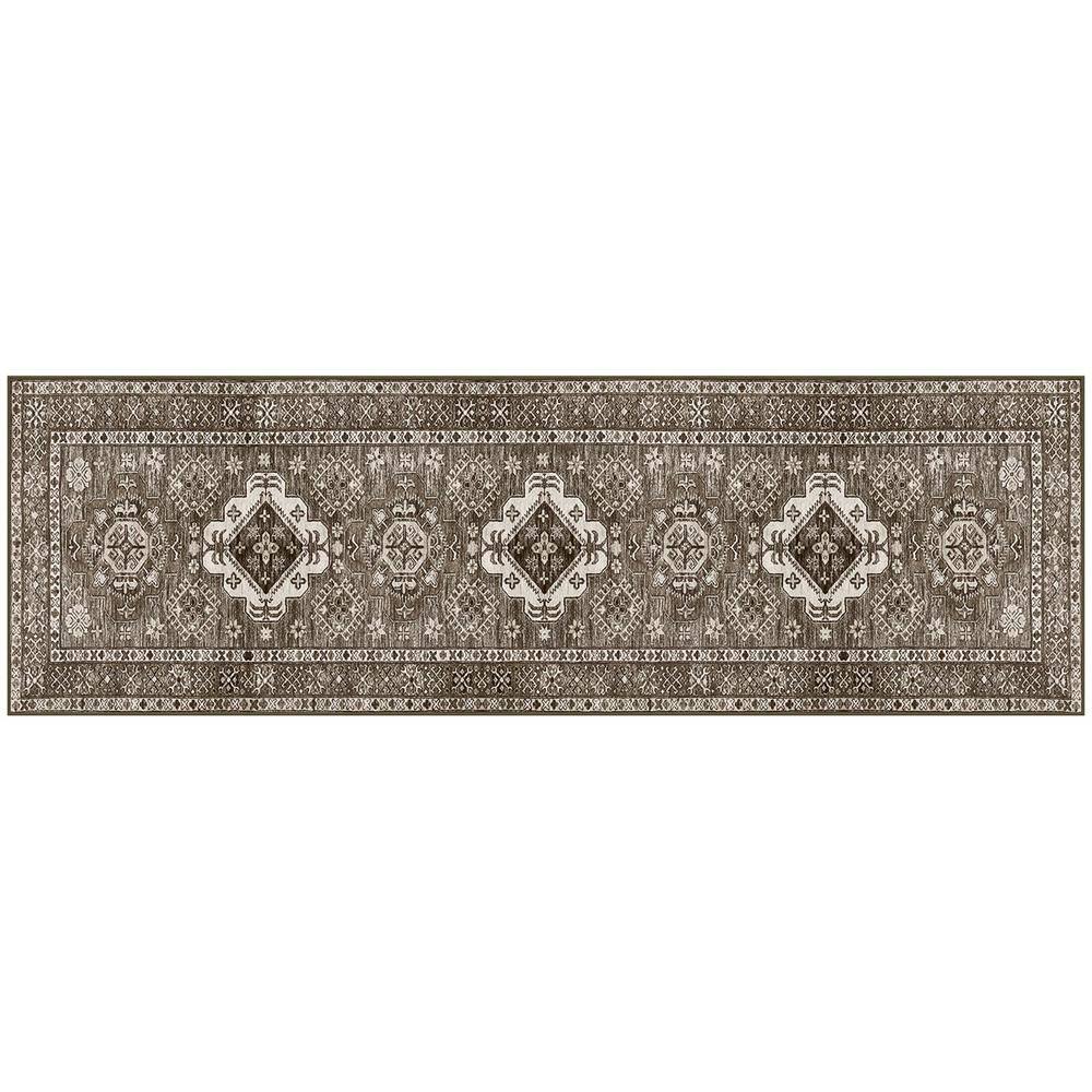 GelPro Nevermove Mia Barnwood 2 ft. x 6.3 ft. MachineWashable Polyester Designer Accent Area