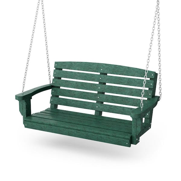 Wildridge Classic 2-Person Turf Green Plastic Porch Swing