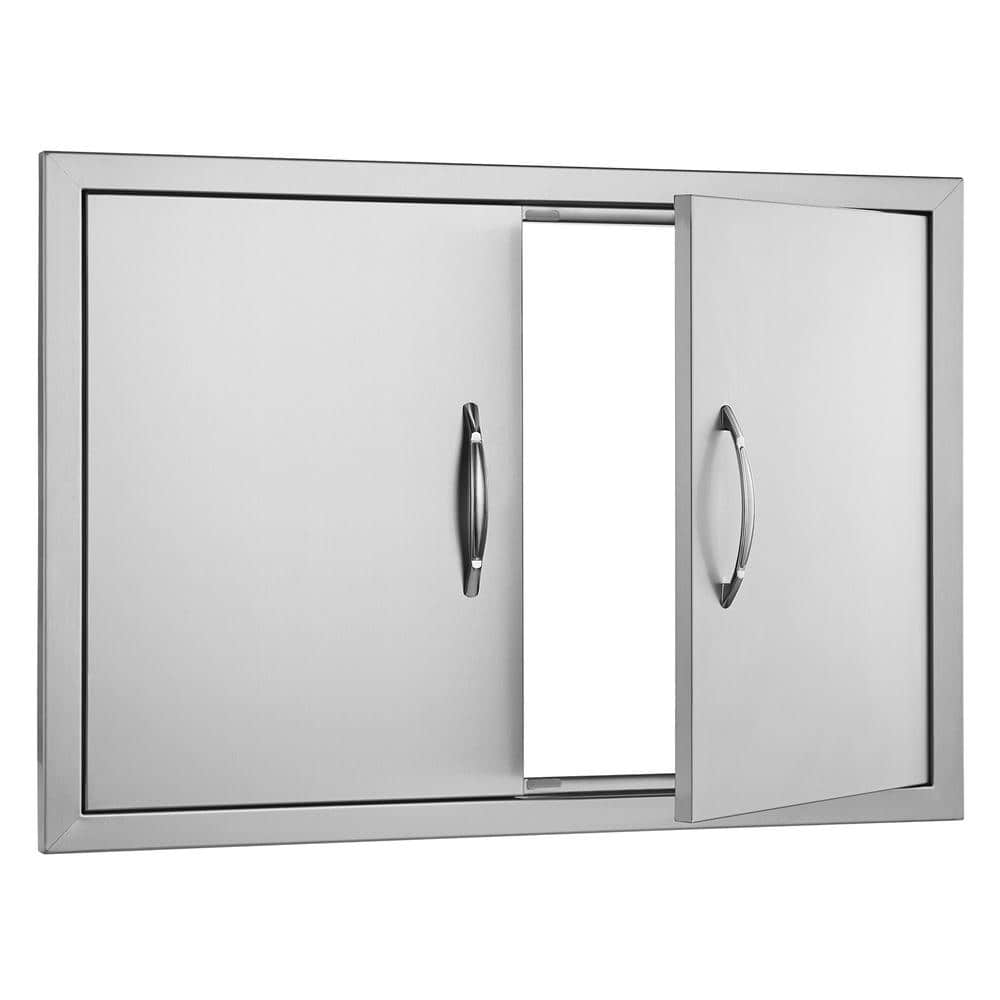 30 in. W x 21 in. H Stainless Steel Double BBQ Access Door Flush Mount Outdoor Kitchen Door for Grill Island price history on PriceWatchPro