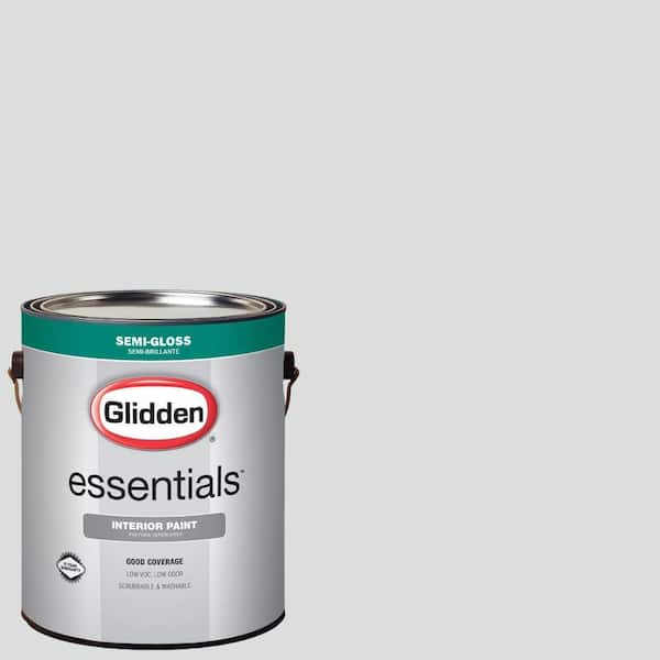 Glidden Essentials 1 gal. #HDGCN35D Swiss White Semi-Gloss Interior Paint