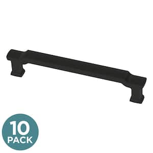 Scalloped Footing 5-1/16 in. (128 mm) Matte Black Drawer Pull (10-Pack)