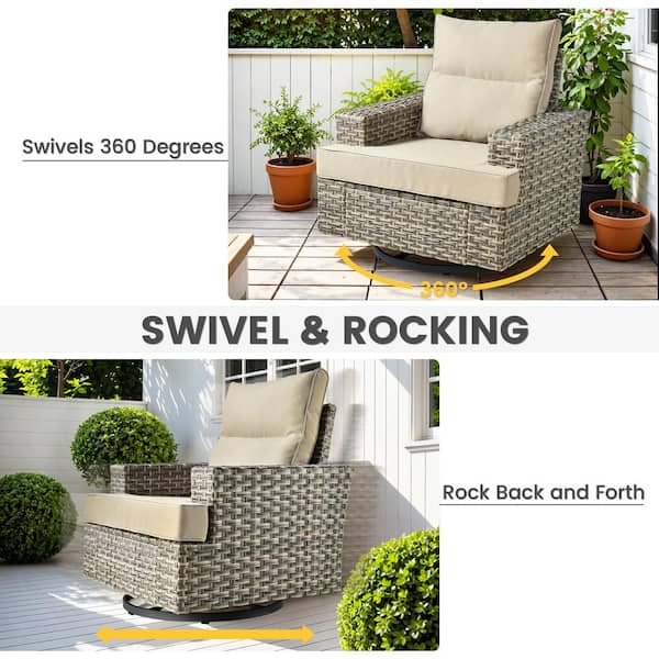 HOOOWOOO Kelleys 9-Piece Wicker Outdoor Patio Conversation HOOOWOOO Kelleys 9-Piece Wicker Outdoor Patio Conversation
