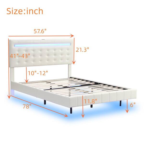 Modern floating deals platform bed