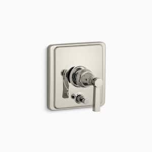 Pinstripe 1-Handle Valve Trim with Push-Button Diverter and Lever Handle in Vibrant Polished Nickel