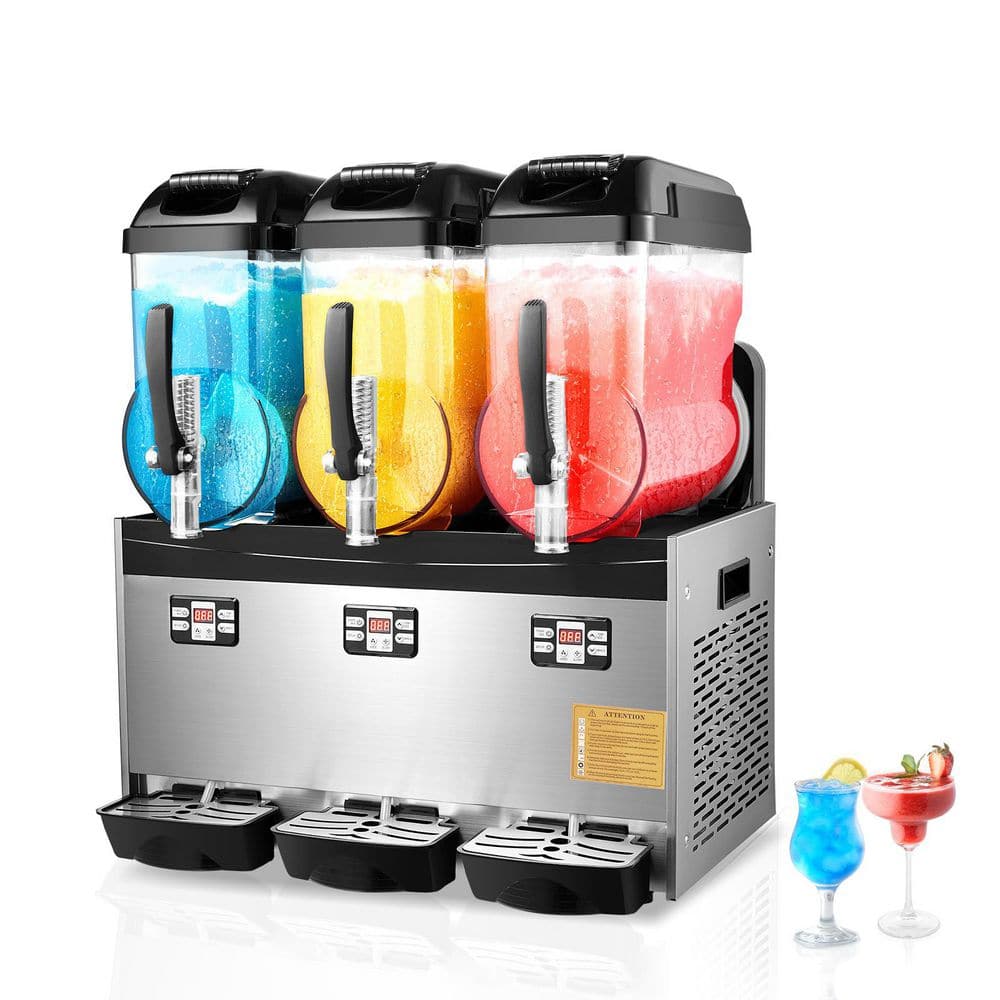 1217 oz. Commercial Slushy Machine 12Lx3 Triple Tank Snow Cone Machine,144 Cups,Stainless Steel,2025 Upgrade,black price history on PriceWatchPro
