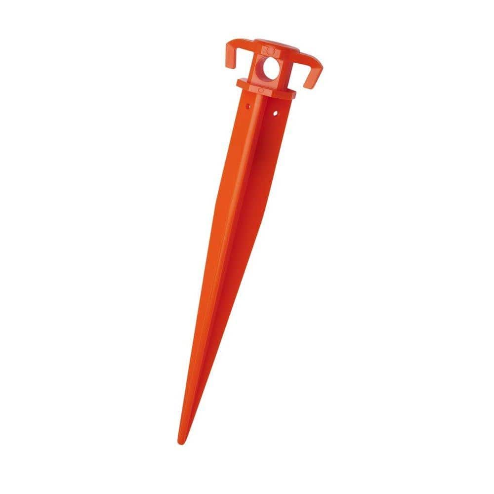 11" Orange Ground Stake Sticks 4-Pack 