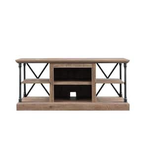 Architecture 54 in. Rough Sawn Birch TV Console with Metal Accents fits TV's up to 54 in with Cable Management