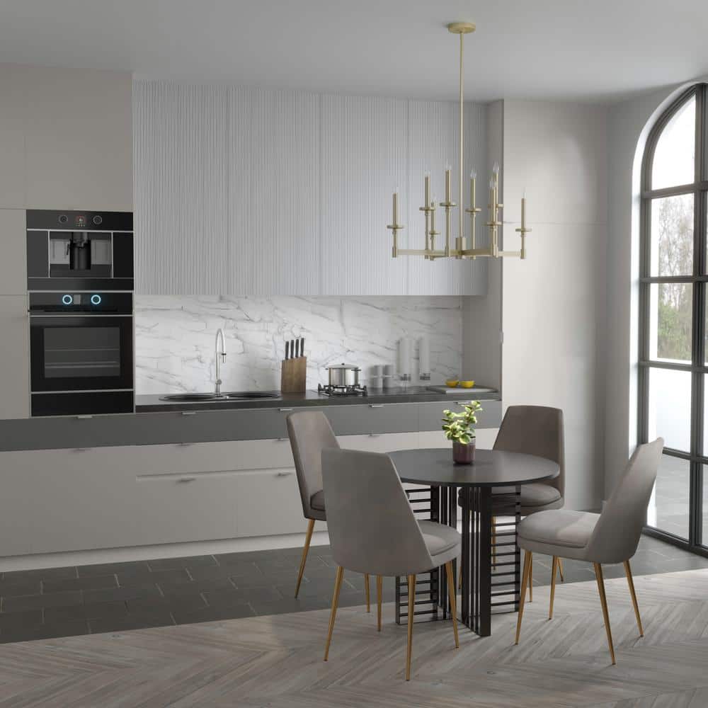Briargrove 8 Lights Modern Gold Brass Chandelier Kitchen Light price history on PriceWatchPro