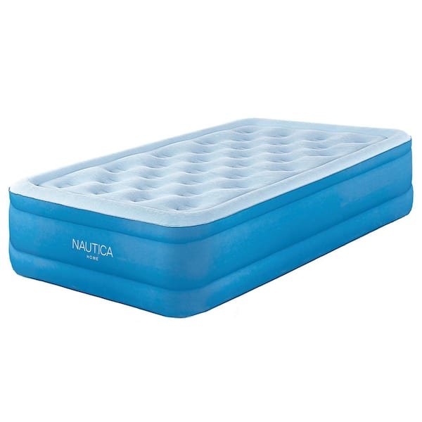 PHI VILLA 18 in. Twin Size Air Mattress with Built-in Pump Storage