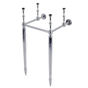 Fauceture Brass Console Sink Leg in Polished Chrome