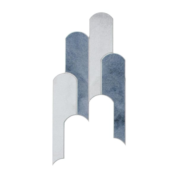 Raindrop Blue 6 in. x 6 in. SPC Cement Look Peel and Stick Backsplash Wall Tile (1-Pack)