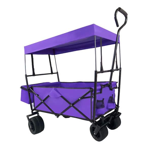 maocao hoom 6.5 Cu.Ft. Steel Garden Cart in Purple