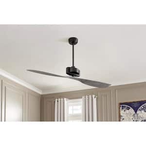 Alderbrook 60 in. Indoor Matte Black Ceiling fan with Remote Control