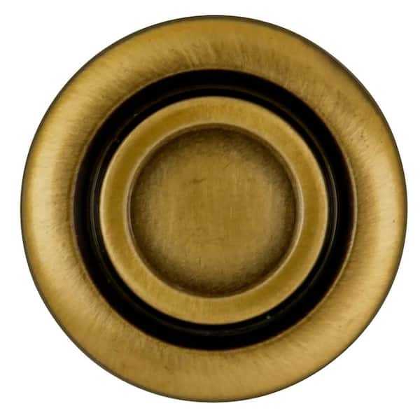 HICKORY HARDWARE Cavalier 1-3/8 in. Antique Brass Cabinet Knob P121-AB -  The Home Depot