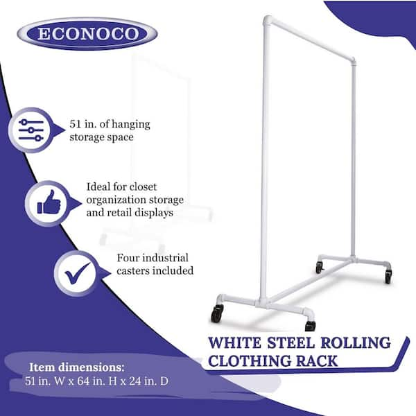 Econoco Commercial Steel Skirt Hanger with Loop Hook, 12 (Pack of 100) 