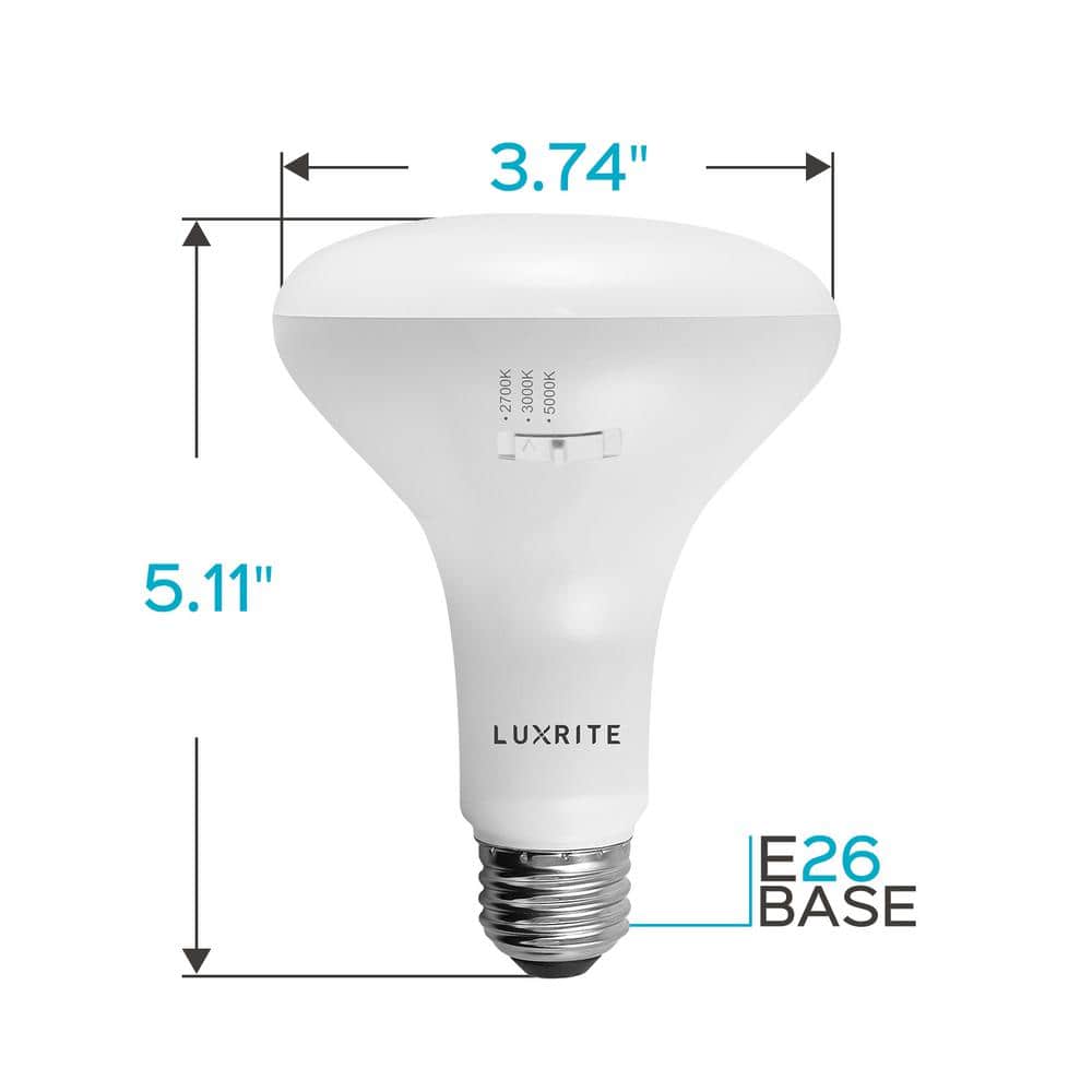Luxrite 10W BR30 LED Dimmable Multi-Color Flood Light Bulbs