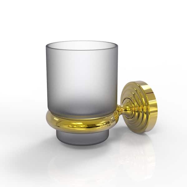 Allied Brass Waverly Place Collection Wall Mounted Tumbler Holder/Toothbrush Holder in Polished Brass