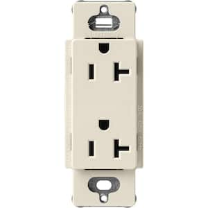 Claro 20 Amp Duplex Outlet, Pumice (SCR-20-PM)