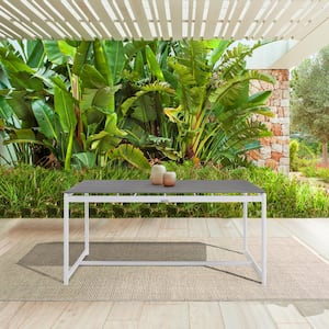 Royal White Rectangle Aluminum Outdoor Dining Table