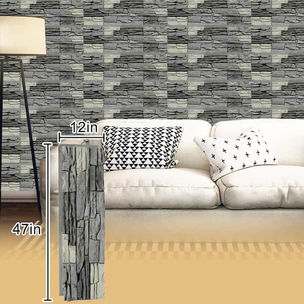 Wellco 12 in. W x in. L Brown Faux Stone Panel Siding FSS4712SST
