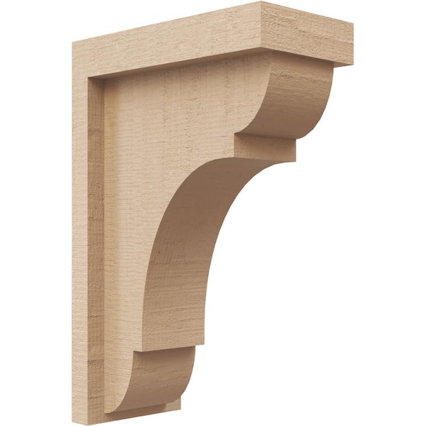 Ekena Millwork 3 in. x 9 in. x 6 in. Classic Bryant Rough Cedar Woodgrain TimberThane Corbel, Primed Tan