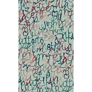 Aqua Green Abstract Geometric Print Non-Woven Non-Pasted Textured Wallpaper 57 Sq. Ft.