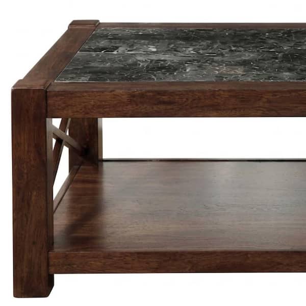 William's Home Furnishing Faustine 50 in. Brown Cherry Rectangle