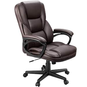 MAYKOOSH White High Back Executive Premium Faux Leather Office Chair with Back  Support, Armrest and Lumbar Support 29478MK - The Home Depot