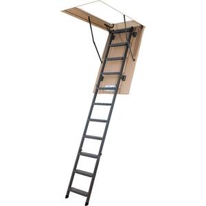 LMS 8 ft. 11 in., 22 in. x 47 in. Insulated Steel Attic Ladder with 350 lb. Load Capacity Type IA Duty Rating