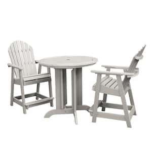 Hamilton Harbor Gray Counter Height Plastic Outdoor Dining Set in Harbor Gray (Set of 2)