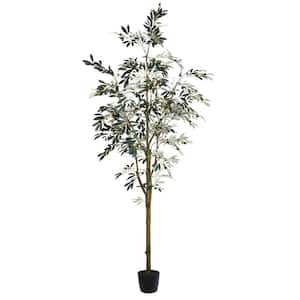 8 ft Artificial Potted Olive Tree.