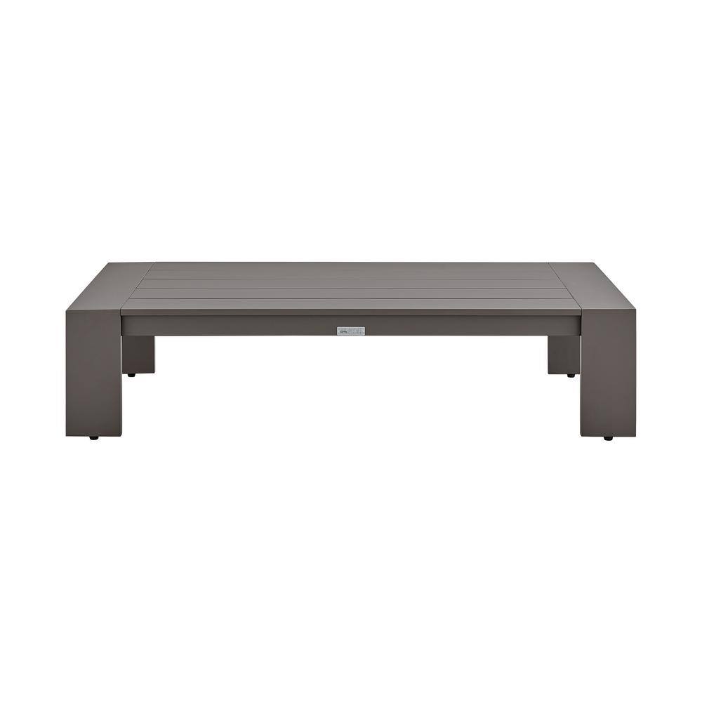 Koda Brown Aluminum Rectangular Outdoor Coffee Table