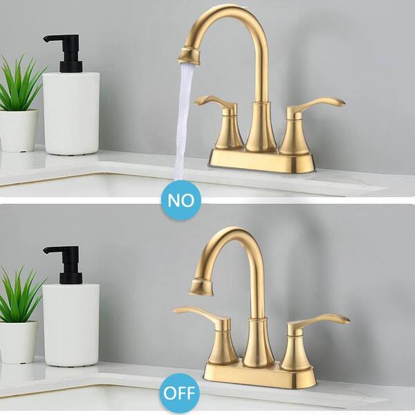 4 in. Centerset 2-Handle Bathroom Faucet with Spot Defense and
