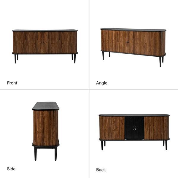 JAYDEN CREATION Gene Walnut Modern 63 in. W Sideboard with JAYDEN CREATION Gene Walnut Modern 63 in. W Sideboard with