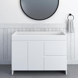 Mace 48 in. W x 18 in. D x 34 in. H Bath Vanity Cabinet without Top in White with Right-Side Drawers