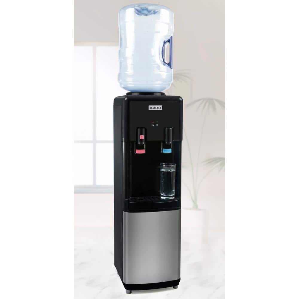Igloo Black Stainless Steel Hot and Cold Water Dispenser