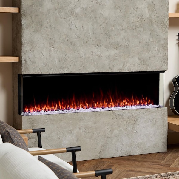 Designer Series 64 in. 3-Sided SMART Electric Fireplace Insert
